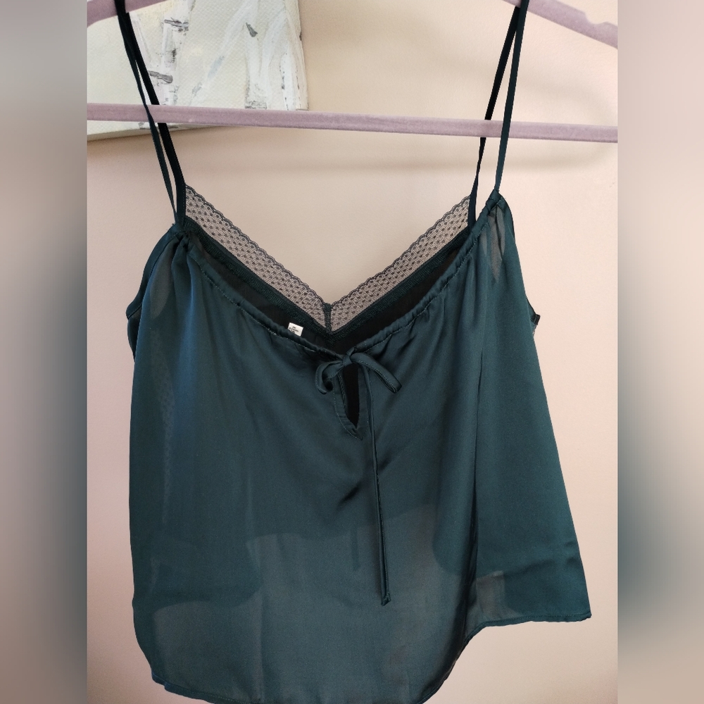 Aerie Elegant Lace Trim Cami Top SP